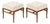 Set of Stools by t.h. Robsjohn-Gibbings in Walnut and Velvet, C. 1950s For Sale