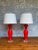 Pair of Tangerine Color Glass Murano Table Lamps, 19 For Sale - Image 10 of 12