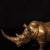 Bronze Late 19th Century Gilt Bronze Rhinoceros Statue, 1.1kg For Sale - Image 8 of 9