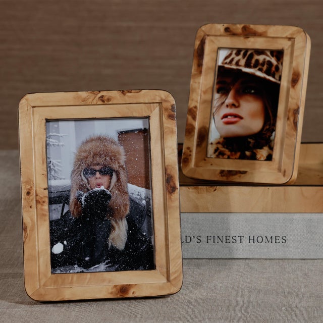 Valberg Burl Veneer Tabletop Photo Frame, 5" x 7" For Sale - Image 4 of 4