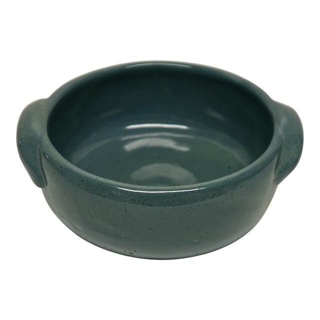 Kentucky Bybee Pottery Gray Green Glaze Serving Bowl For Sale