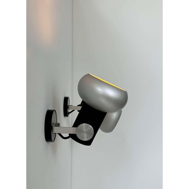 Silver Vintage Adjustable Wall Lights, 1970s, Set of 2 For Sale - Image 8 of 10