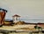 Rustic Henry Emil Salloch Original Watercolor on Paper Industrial Coastal Landscape. For Sale - Image 3 of 6