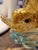 Murano Glass 3 Dolphin Tazza Compote Rigadin Gold Polveri Attr Salviati For Sale - Image 15 of 16