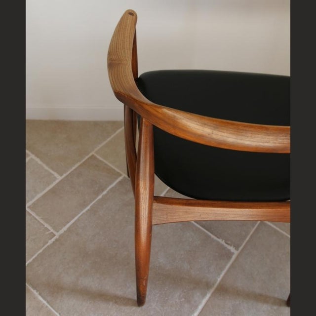 Black Danish Kennedy Armchair by Niels Eilersen, 1960s For Sale - Image 8 of 18
