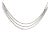 Chiampesan Diamond 18k Gold Necklace White Triple Row Collar Style For Sale
