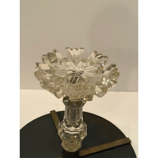 Round Cut Crystal Base Side Table For Sale - Image 10 of 11