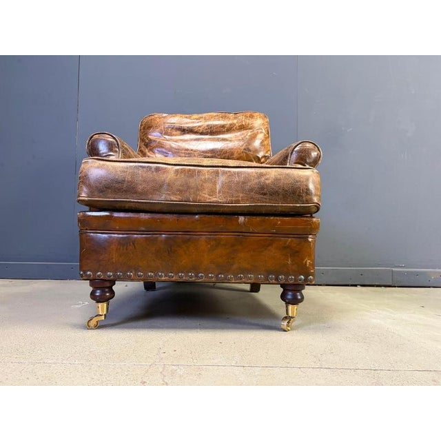 1950s Mid-Century Modern Leather Club Chair, 1950s For Sale - Image 5 of 14