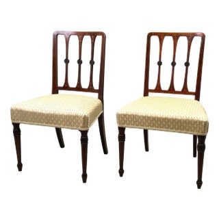 Set of 18th Century Sheraton Mahogany Side Chairs, 1790 For Sale