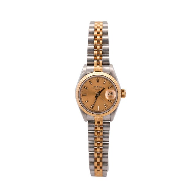 Vintage Rolex Datejust 26mm Two Tone 18k Gold Steel Fluted Bezel Jubilee Watch For Sale In Miami - Image 6 of 8