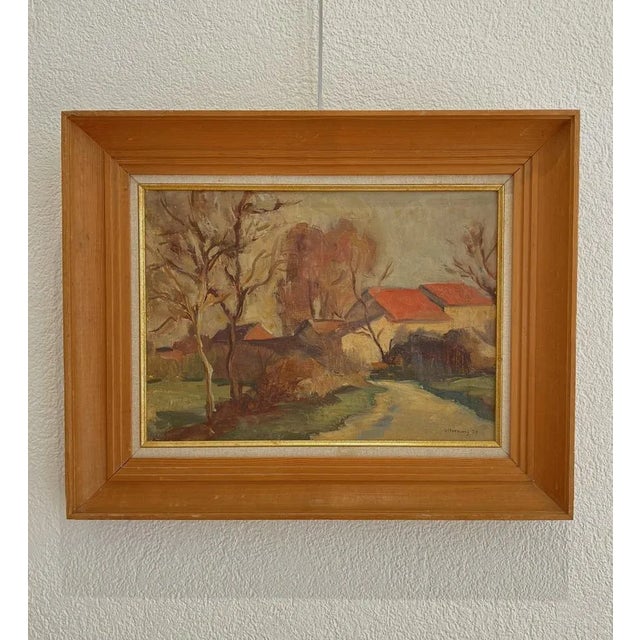 Charles Émile Moïse Hornung, A l'orée du village, 1929, Oil on Canvas, Framed For Sale - Image 10 of 10
