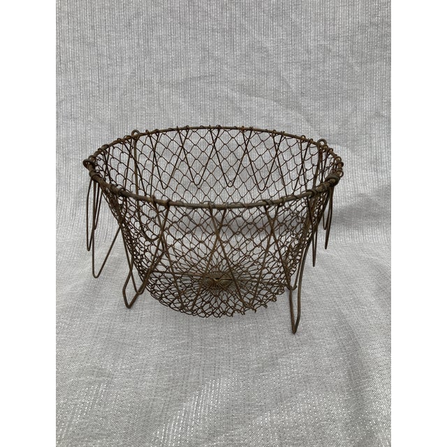 French Wire Collapsible Egg Basket For Sale - Image 18 of 18