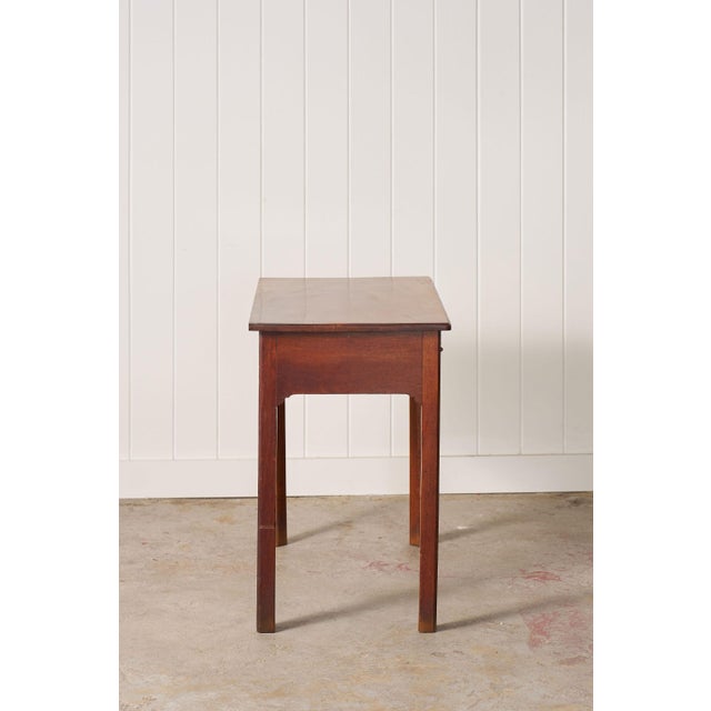 Wood Early 19th Century Georgian Mahogany Single Drawer Side Table With Classic Swan Pulls For Sale - Image 7 of 13