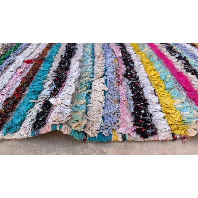 Textile 1980s Moroccan Colorful Vintage Rug - 3'5" X 6'5" Ft For Sale - Image 7 of 9