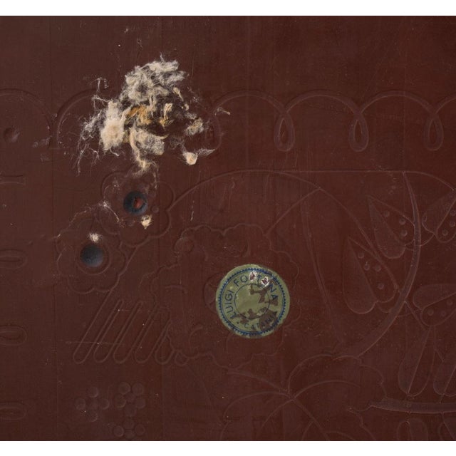 Vintage Brass Coffee Table with Engraved Glass Top from Fontana Arte, 1950s For Sale - Image 9 of 11