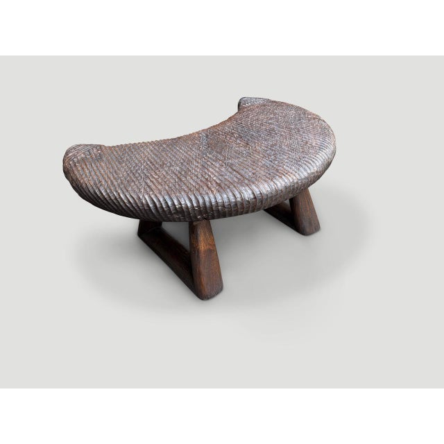 Mid-Century Modern Andrianna Shamaris Impressive Half Moon Hand Carved Coffee Table For Sale - Image 3 of 18