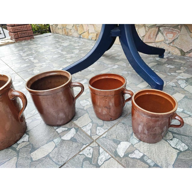 1920s Art Deco Clay Pots, Bochnia, 1920s, Set of 4 For Sale - Image 5 of 12