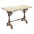 Circa 1900 French Cast Iron Bistro Table With Marble Top For Sale