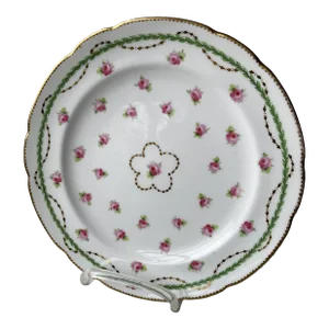 Vintage Minton Fine China "Rose" Pattern Plate