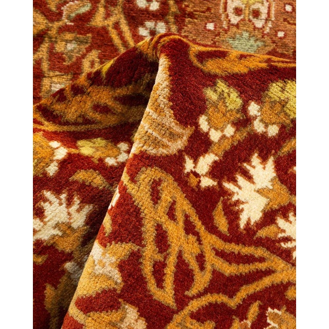 Textile Mogul, One-of-a-Kind Hand-Knotted Area Rug - Orange, 3' 2" x 12' 7" For Sale - Image 7 of 8