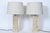 George Kovacs Style Solid Beige Tone Travertine Table Lamps, 1970's - A Pair For Sale - Image 12 of 12