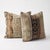 Mid-Century Modern Striped Oushak Rug Pillow Cover 24'' X 24'' - Set of Two For Sale - Image 3 of 4