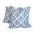 Galbraith & Paul Sakura Denim Pillows With Blue Striped Backs For Sale