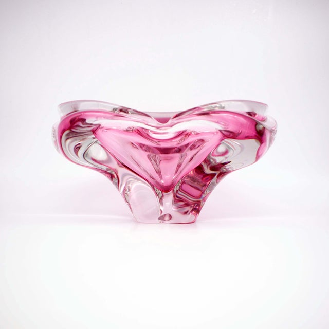 Large Glass Bowl by Josef Hospodka for Chribska Glas, 1960s For Sale - Image 9 of 10