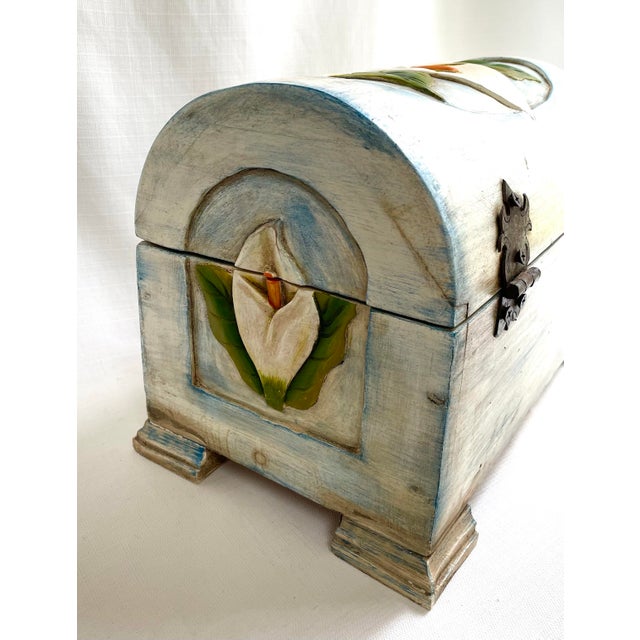 Vintage Mexican Carved Folk Art Chest For Sale In Monterey, CA - Image 6 of 7