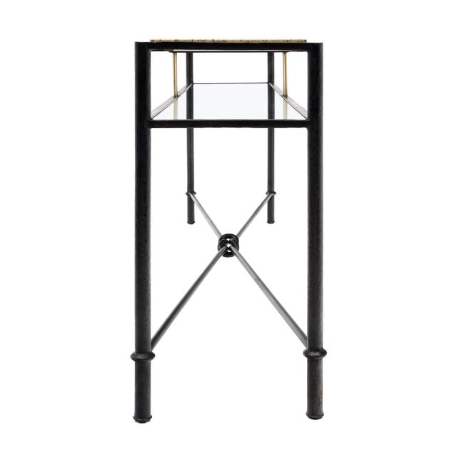 Metal Giacometti Style, Italian Modernist Console Table, Circa 1970 For Sale - Image 7 of 9