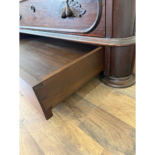 Antique Mid-19th Century Walnut Marble-Top Chest For Sale - Image 11 of 17