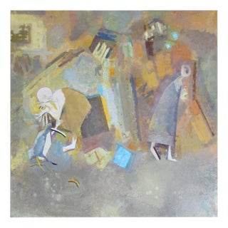 Victor Karnauh, Meeting II, Oil on Canvas, 1990s For Sale