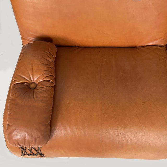 Italian Modern Modular Brown Leather Sofa, 1970s For Sale - Image 12 of 18