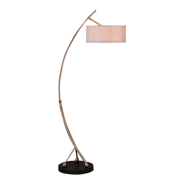 Brushed Brass Arc Floor Lamp Chairish