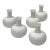 Petite White Ceramic Bud Vases by Dansk - Set of 5 For Sale