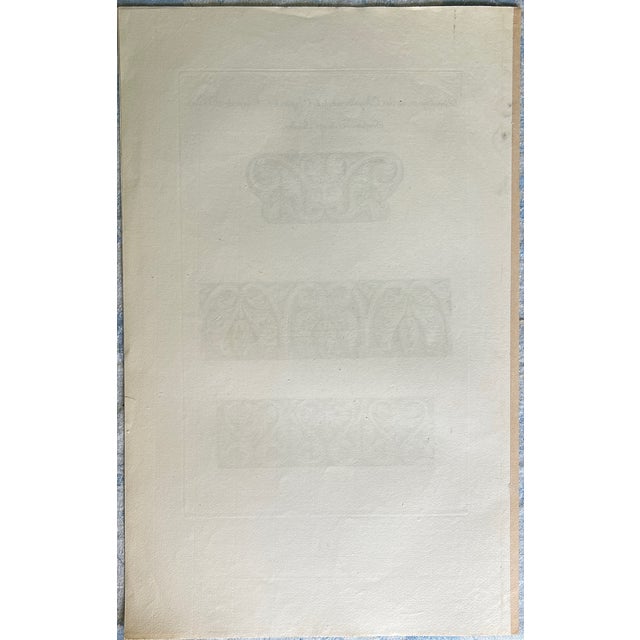 Mid 19th Century Mid 19th Century Etching Reproduction of French Crypt Architecture by Artist Nicolas Xavier Willemin For Sale - Image 5 of 5