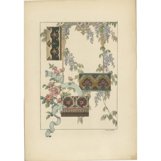 Decorative Floral Ornamentation, 1896, Prints, Set of 3 For Sale - Image 4 of 5