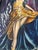 Carl H. Berberich, Elegant Lady in Gold Dress, Oil Painting on Canvas For Sale - Image 6 of 11