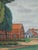 Mid-Century Modern 'Red Roofs' Vintage Swedish Town Landscape Oil Painting, Framed For Sale - Image 10 of 12