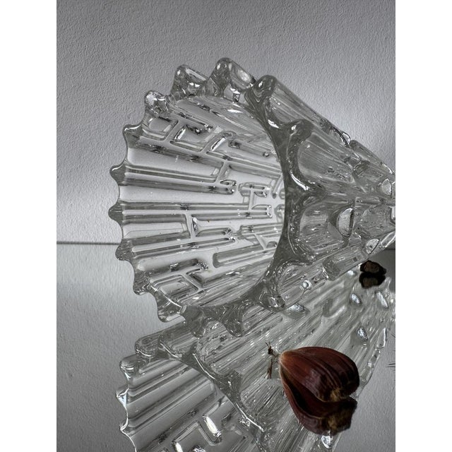 Czech Brutalist Pressed Glass Tetris Vase by František Vízner for Rudolfova Huť, 1970s For Sale - Image 8 of 10