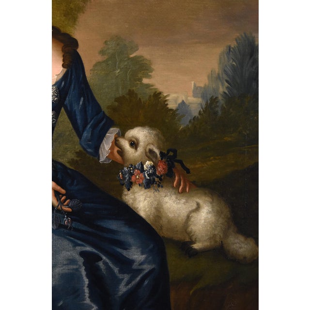 After George Knapton, Portrait of Lady, 1750, Oil on Canvas, Framed For Sale - Image 11 of 16