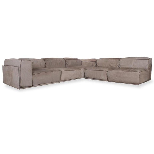 Grey Leather Corner Sofa from Baxter For Sale - Image 17 of 17