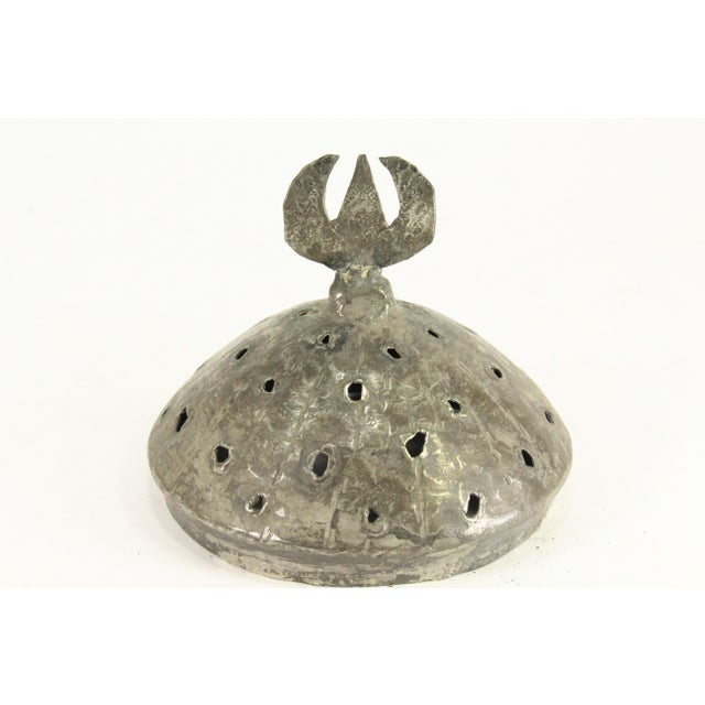 19th C. Qajar Indo-Persian Censer Incense Burner, Tinned Copper For Sale - Image 16 of 18