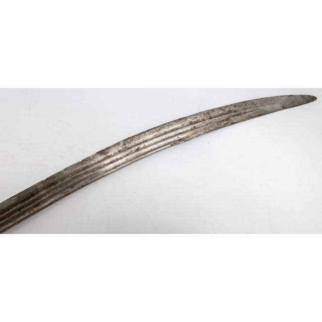 19th Century Indian Steel Tulwar Sword With Wootz Type Blade For Sale - Image 12 of 16