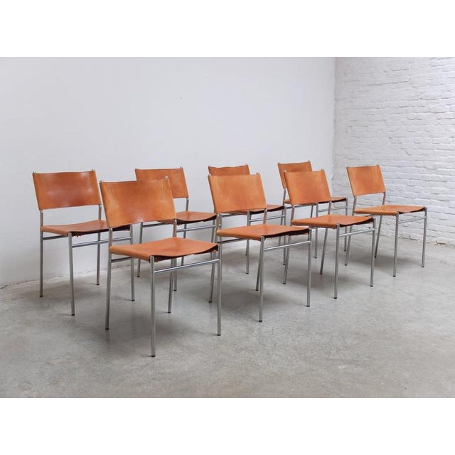 Exceptional set of 8 ‘SE06’ dining chairs designed by Martin Visser for ‘t Spectrum in 1967. These examples have beautiful...
