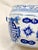 Ceramic Large Vintage Blue and White Lidded Jar For Sale - Image 7 of 13