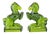 Art Deco Green Glass Towering Horse Bookends - a Pair For Sale