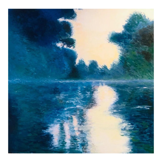 Contemporary 'River Seine' Acrylic Painting For Sale