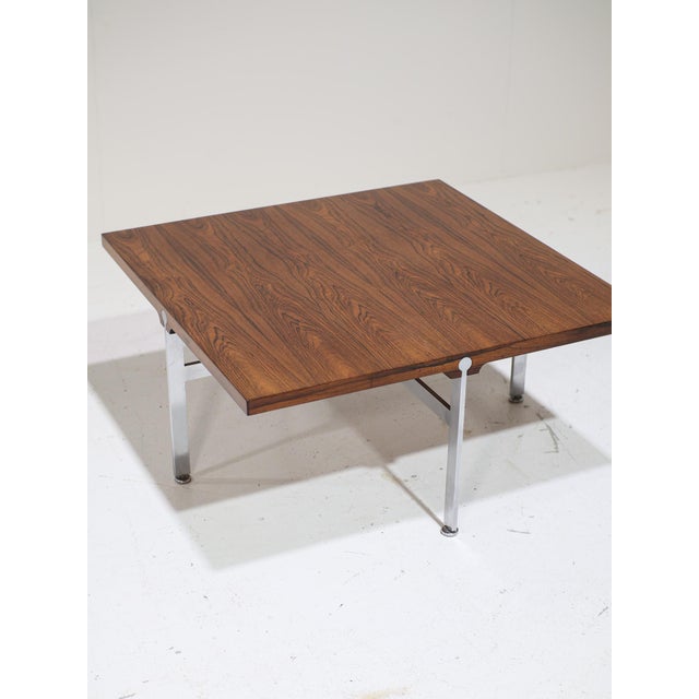 Metal Coffee Table in Rosewood and Steel by Sven Ellekær for Søren Willadsen Møbelfabrik, Denmark, 1960s For Sale - Image 7 of 11