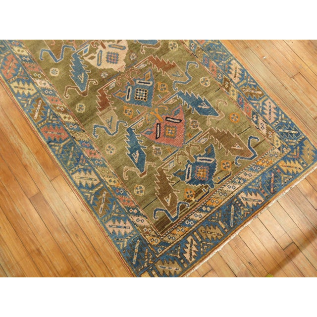 Camel Early 20th Century Zabihi Collection Camel Color Caucasian Rug - 3'4" x 5'3" For Sale - Image 8 of 8